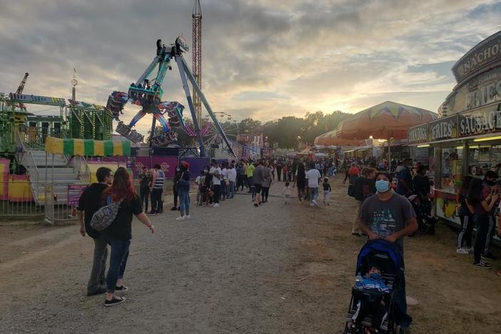 Afternoon crowds attend the 2020 Georgia State Fair in October.