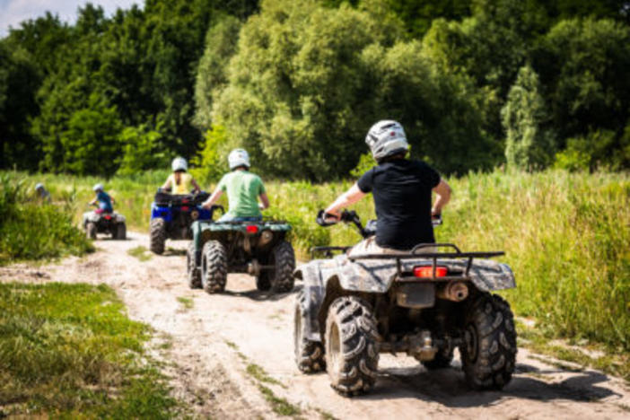 Kids riding ATV's