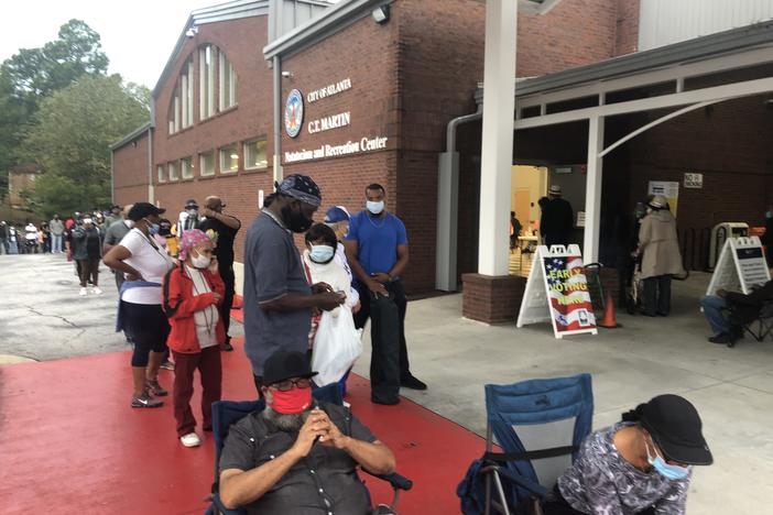 Early voting line in South Atlanta