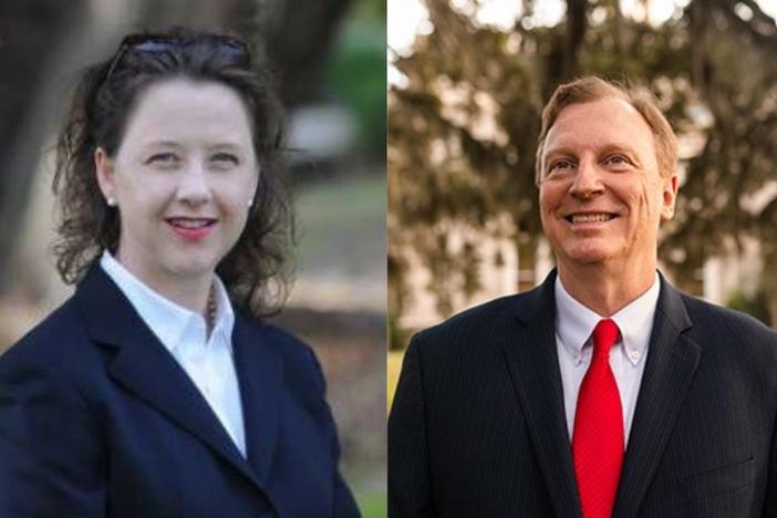 Outgoing Brunswick Judicial Circuit District Attorney Jackie Johnson and District Attorney-Elect Keith Higgins
