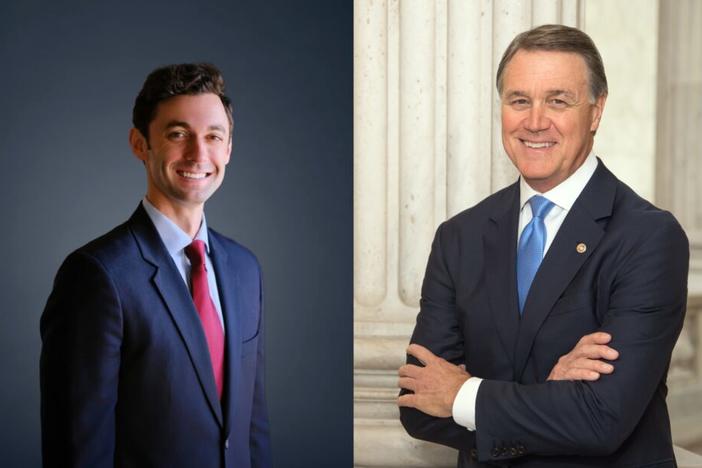 John Ossoff and Sen. Davis Perdue
