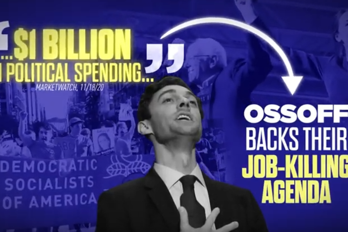 Ossoff ad graphics