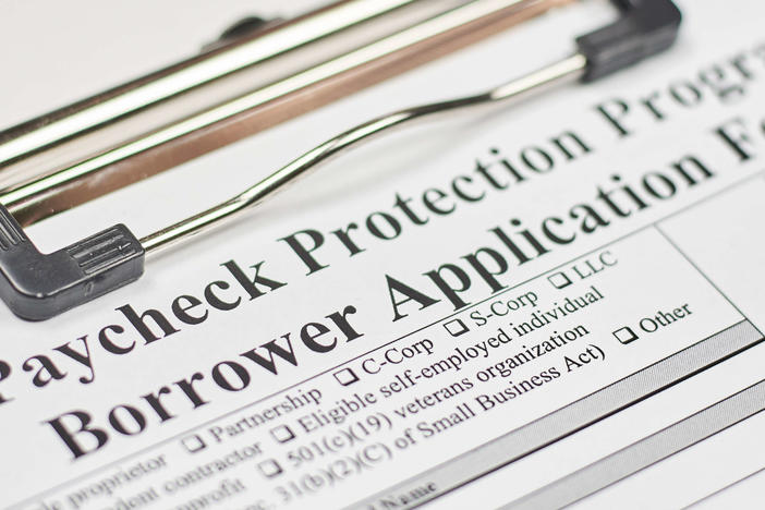 An application for the Paycheck Protection Program is pictured.