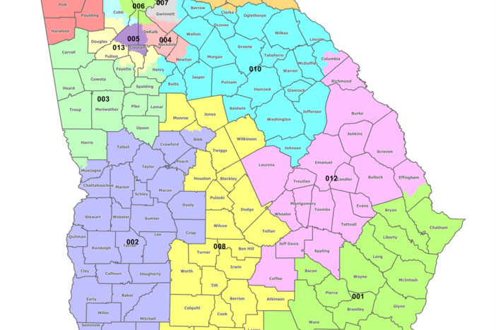 Georgia Congressional District map 2020