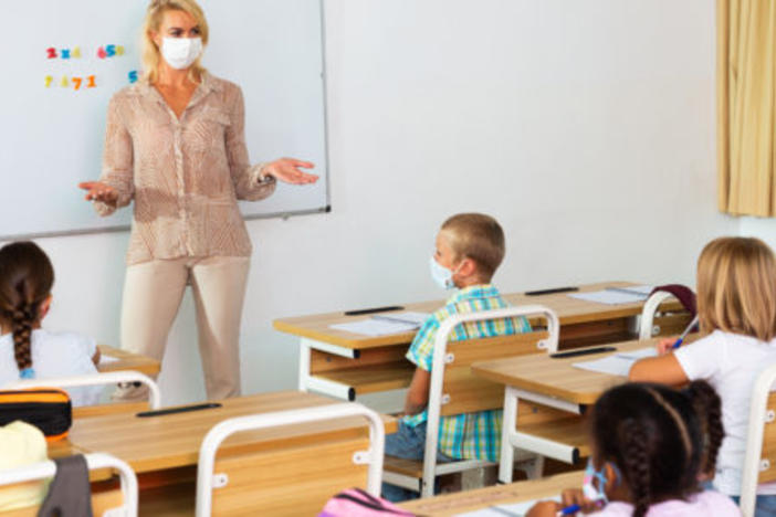 Teacher in classroom