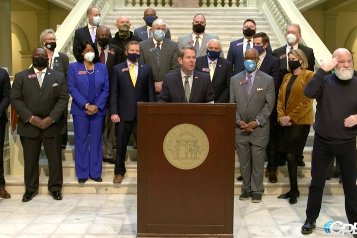 Governor Kemp Press conference photo