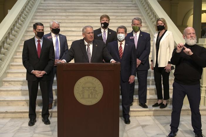 Press conference on passage of amended FY2021 state budget