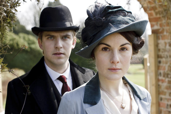 Dan Stevens (Matthew Crawley), Michelle Dockery (Lady Mary Crawley)