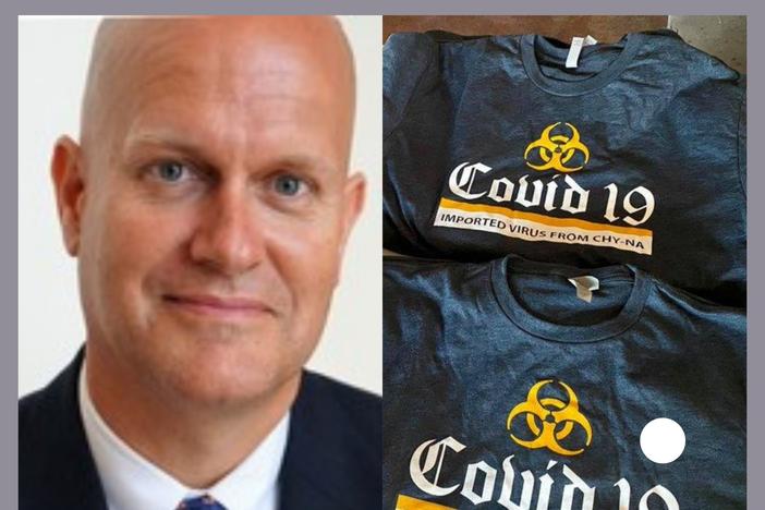 Captain Jay Baker, of the Cherokee County Sheriff's Office, accused of promoting racist t-shirts on Facebook page. 
