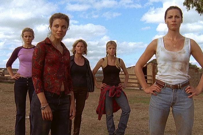 Women working on a ranch.