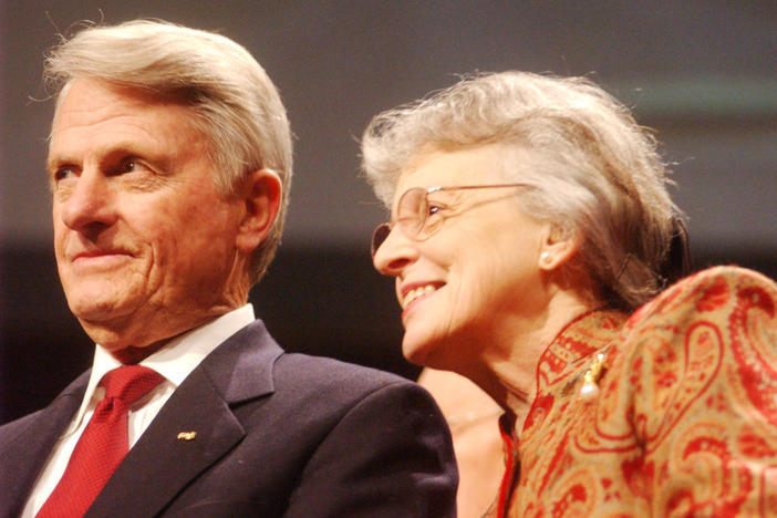 Zell Miller with his wife in 2003