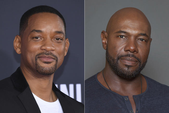 A side by side picture of Will Smith and director Antoine Fuqua.