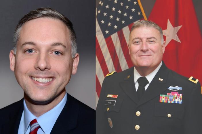 State Rep. Matthew Wilson (left) is running against Georgia Insurance Commissioner John King (right) in the 2022 elections.