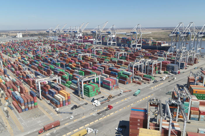 Container yard at Port of Savannah