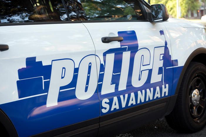 close-up of a Savannah police vehicle