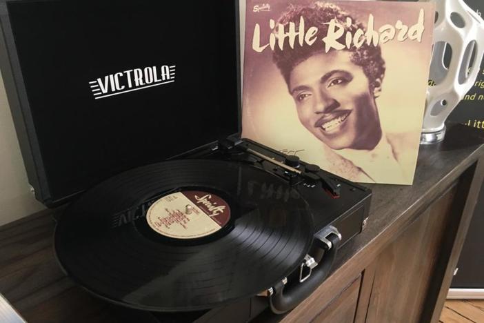 Record player and Little Richard album
