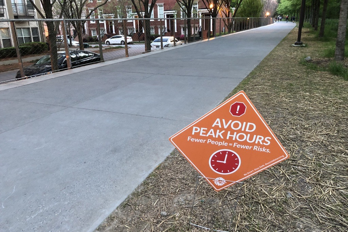 A sign near the beltline.