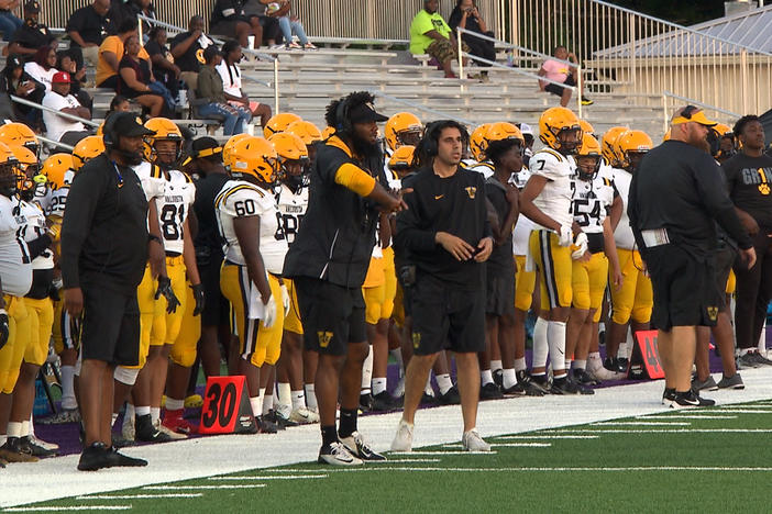 Acting Valdosta Head Coach Felton Shelton on the sidelines
