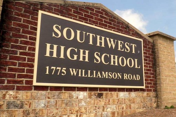 Southwest High school sign in Macon