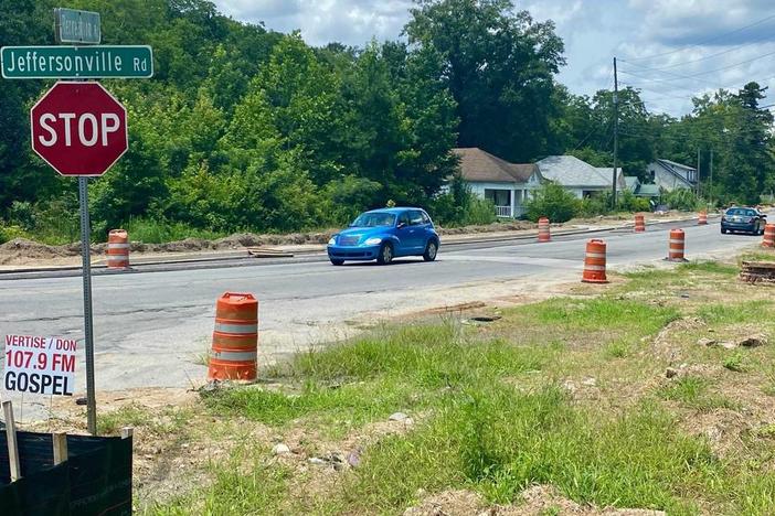Macon road where old grenade was found