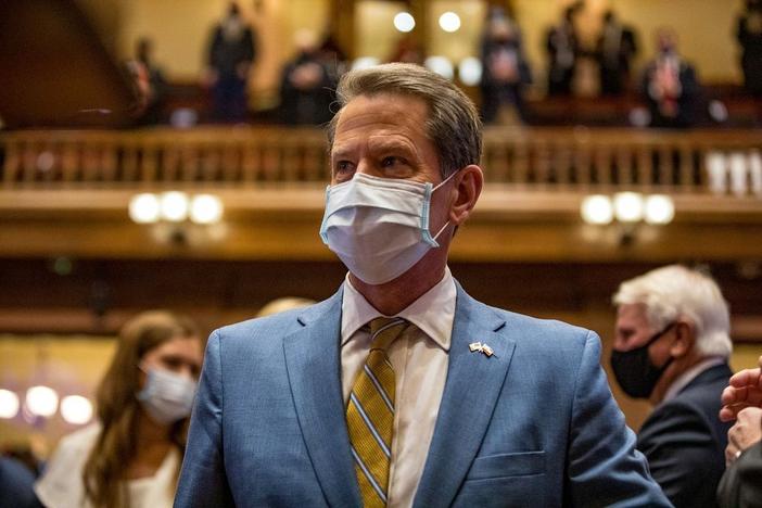 Gov. Brian Kemp gave his 2021 State of the State address in January from the General Assembly.