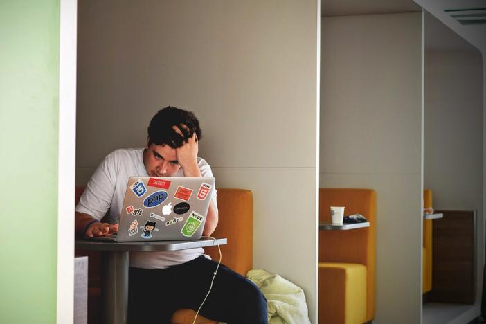 Man on computer