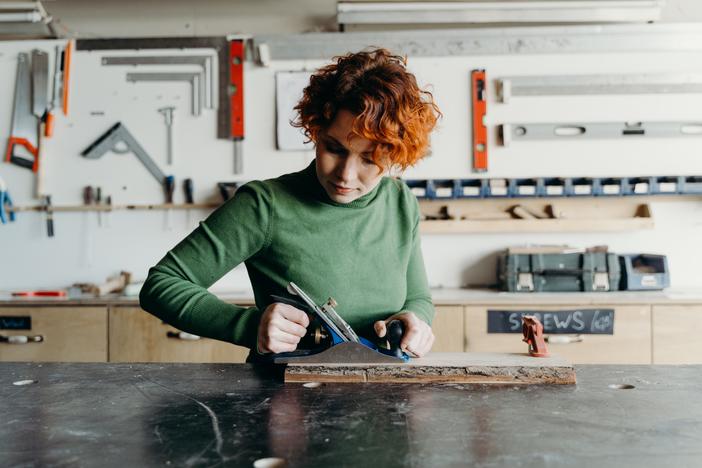 student working