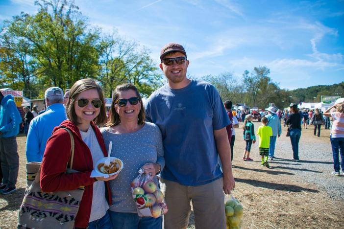 Visitors to apple festival in Gilmer County