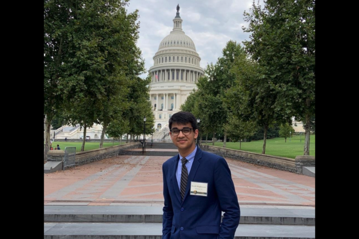 Krish outside US Capitol building