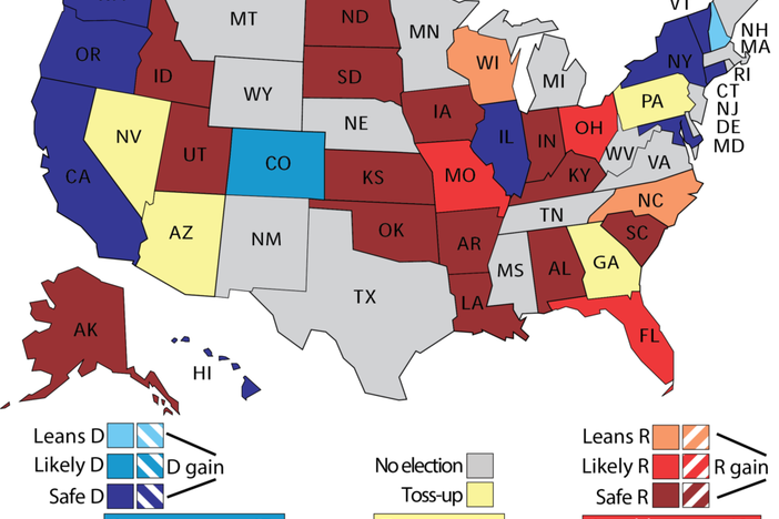 Senate rankings map