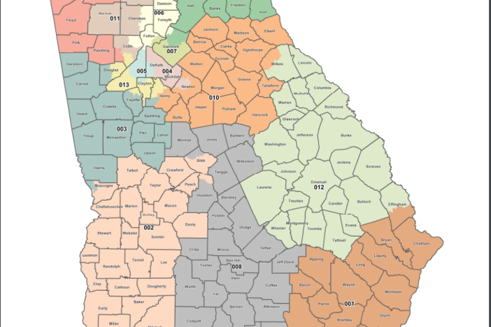 The Republican House and Senate proposal for Georgia's 14 Congressional districts, released Nov. 17, 2021, would flip the 6th Congressional District to likely Republican control.