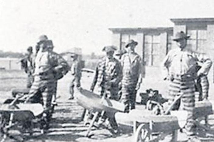Workers at the Chattahoochee Brick Factory during the post-Civil War rebuilding of Atlanta