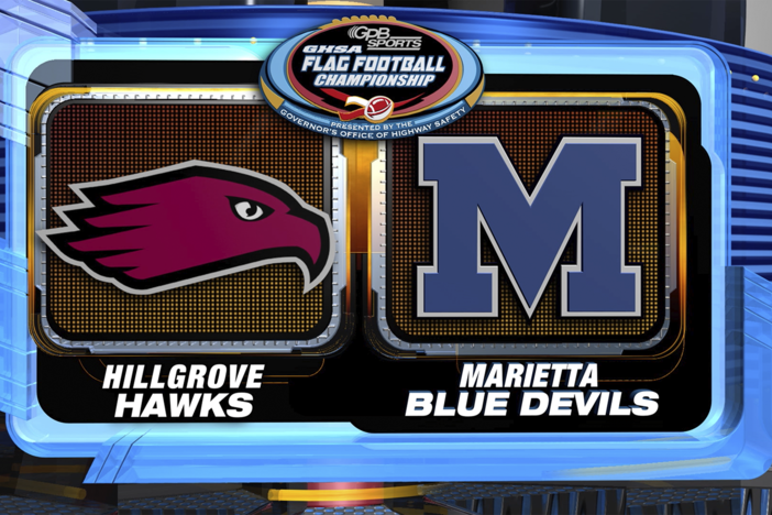 Flag football graphic Hillgrove versus Marietta