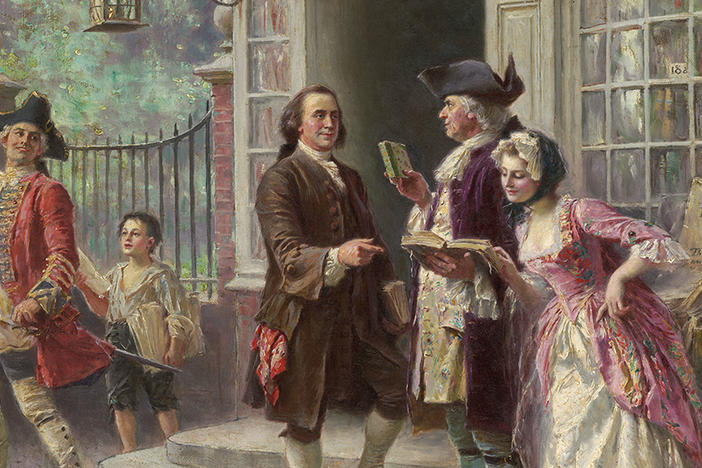 Franklin and friends with books