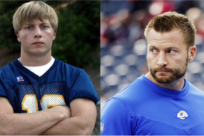 Sean McVay as a Marist Football player and Rams head coach