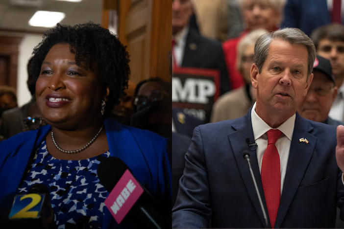 Democrat Stacey Abrams and Gov. Brian Kemp