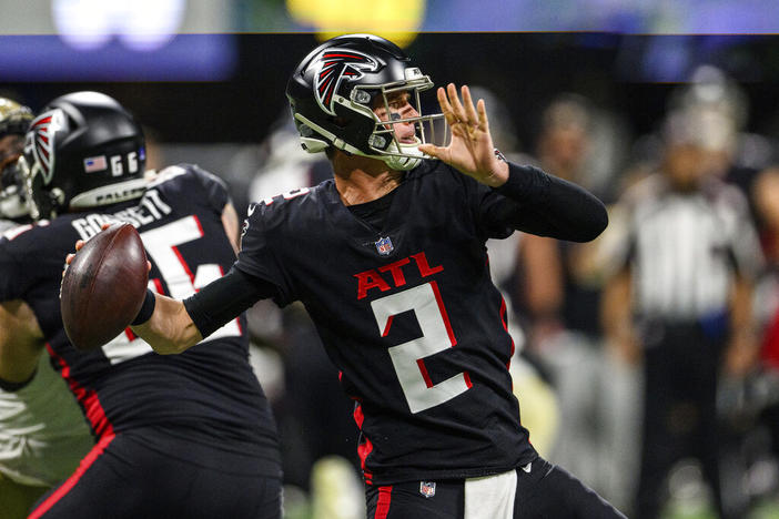 Atlanta Falcons quarterback Matt Ryan (2) throws during the first half of an NFL football game against the New Orleans Saints, Sunday, Jan. 9, 2022, in Atlanta. The Indianapolis Colts acquired quarterback Matt Ryan in a trade Monday, March 21, 2022, with the Atlanta Falcons, The Associated Press has learned.