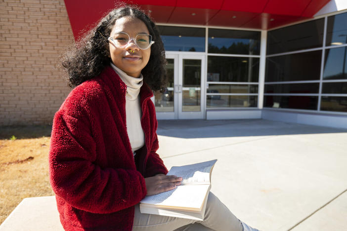 Rachel McBride poses for a portrait in Atlanta on Sunday, March 13, 2022. For Black girls, the possibility of Ketanji Brown Jackson being the first Black woman on the Supreme Court is a moment of promise, hope and the breaking of yet another barrier. McBride likened the moment more to a glass elevator than a glass ceiling, moving one level up, while keeping in mind the many more levels left to go. 