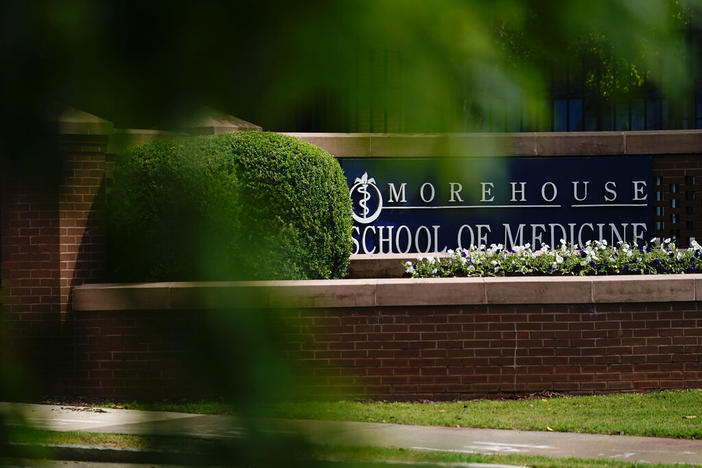 The Morehouse School of Medicine building is seen on Wednesday, May 4, 2022, in Atlanta. A new initiative aimed at increasing the number of Black Americans registered as organ donors and combating disparities among transplant recipients was announced Thursday by a coalition that includes the four medical schools at the nation's historically Black colleges and universities.