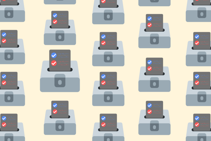 An illustration of many ballots.