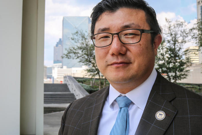 U.S. Attorney Byung J. "BJay" Pak is seen following a news conference on Tuesday, Aug. 13, 2019, in Atlanta. Pak announced a 12-count indictment issued against reality television star Todd Chrisley on tax evasion and other charges.