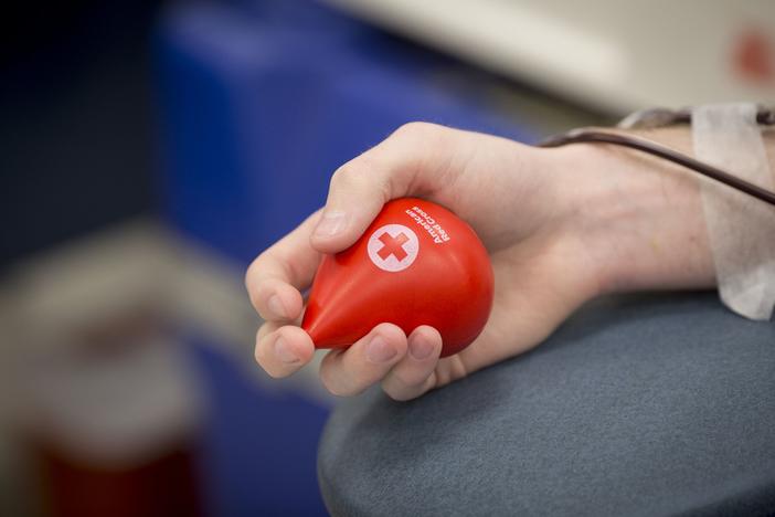 Arm of blood donor