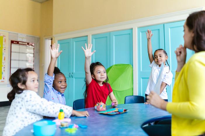 Teacher and students in classroom