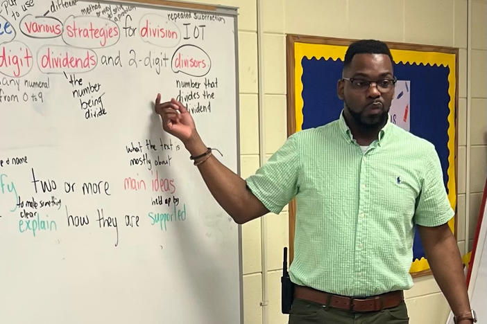 Daerzio Harris is a fifth grade math and science teacher at Jeffersonville Elementary School in central Georgia.