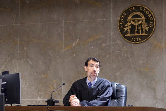 Fulton County Superior Court Judge Robert McBurney instructs potential jurors during proceedings to seat a special purpose grand jury in Fulton County, Georgia, on Monday, May 2, 2022, to look into the actions of former President Donald Trump and his supporters who tried to overturn the results of the 2020 election.
