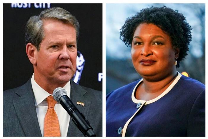Gov. Kemp and Stacey Abrams.