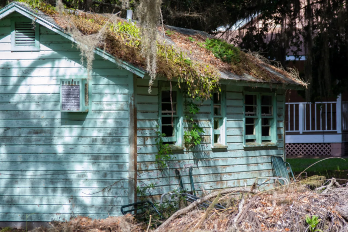 Shuttered health clinic on Sapelo Island 