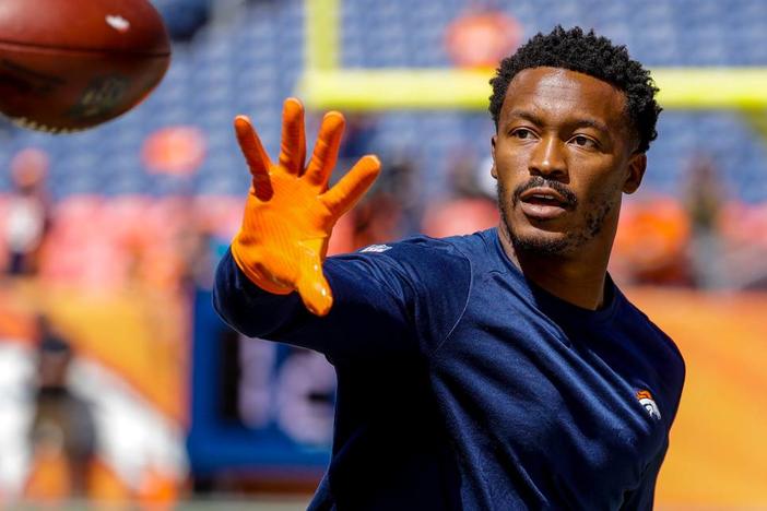 2018 file photo. Denver Broncos wide receiver Demaryius Thomas