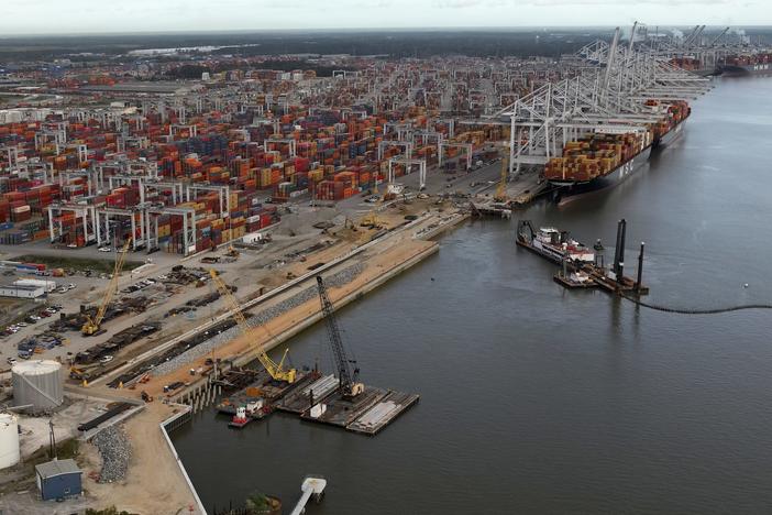 A container berth at the Port of Savannah is shown.