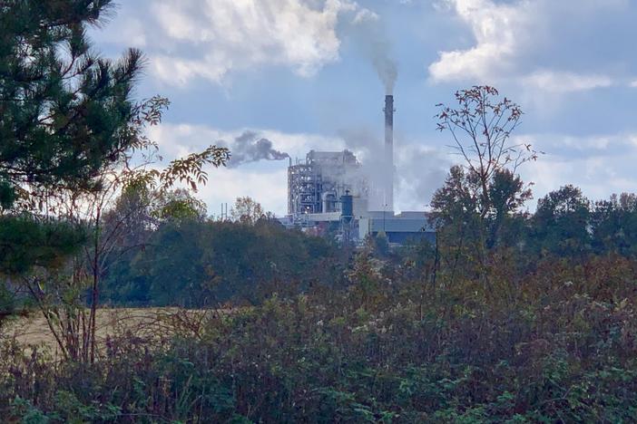 Exhaust from Georgia Renewable Power’s wood-burning biomass plant in Madison County prompted state legislators to pass a law in 2021 against burning railroad ties to generate electricity.